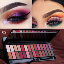 Load image into Gallery viewer, 28 Color Glitter Eyeshadow Student Beauty Shimmer Matte Pearlescent Eye Shadow Nude Colorful Eyeshadow Palette With Mirror Brush