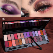 Load image into Gallery viewer, 28 Color Glitter Eyeshadow Student Beauty Shimmer Matte Pearlescent Eye Shadow Nude Colorful Eyeshadow Palette With Mirror Brush