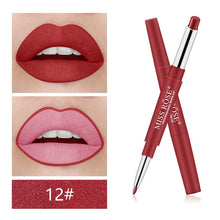 Load image into Gallery viewer, Miss Rose Brand 12 Colors Long-lasting Lip Liner Matte Lip Pencil Waterproof Moisturizing Lipsticks