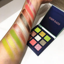 Load image into Gallery viewer, 9 Color Yellow Beauty Glazed Makeup Eyeshadow Pallete Makeup Brushes Shimmer Pigmented Eye Shadow Palette Make Up Palette