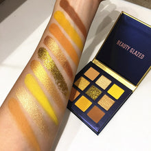 Load image into Gallery viewer, 9 Color Yellow Beauty Glazed Makeup Eyeshadow Pallete Makeup Brushes Shimmer Pigmented Eye Shadow Palette Make Up Palette