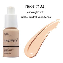Load image into Gallery viewer, PHOERA Soft Matte Long Wear Foundation Liquid Face Makeup Coverage Foundation Naturally Concealer Oil-controling Lightfeel Cream