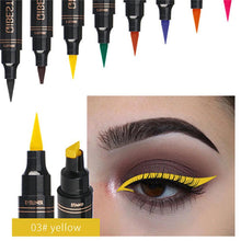 Load image into Gallery viewer, Colorful Seal Stamp Liquid Eyeliner Pen Waterproof Fast Dry Black Eye Liner Pencil
