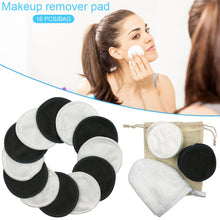 Load image into Gallery viewer, 16Pcs Makeup Removal Cotton Pad Washable Reusable Facial Cleansing Pad For Face Eye Makeup Remover
