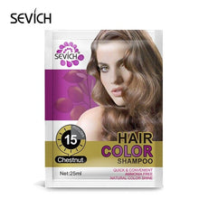 Load image into Gallery viewer, 15mis Moisturizing hair dye cream 5pcs/lot Natural organic temporary Coffee hair dye shampoo for woman 5 Colors Hiar Shampoo
