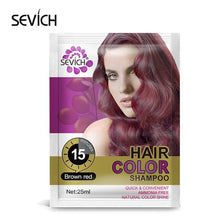 Load image into Gallery viewer, 15mis Moisturizing hair dye cream 5pcs/lot Natural organic temporary Coffee hair dye shampoo for woman 5 Colors Hiar Shampoo
