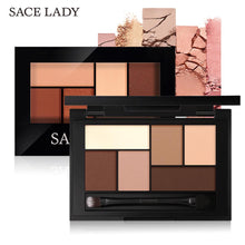 Load image into Gallery viewer, SACE LADY Matte Eyeshadow Palette MakeUp 8 Colors Glitter Eye Shadow With Brush

