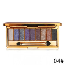 Load image into Gallery viewer, Professional Eye Shadow Pallete Makeup 9 Colors Diamond Bright Glitter Shiny Eyeshadow
