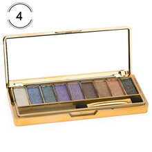 Load image into Gallery viewer, Professional Eye Shadow Pallete Makeup 9 Colors Diamond Bright Glitter Shiny Eyeshadow
