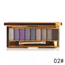 Load image into Gallery viewer, Professional Eye Shadow Pallete Makeup 9 Colors Diamond Bright Glitter Shiny Eyeshadow
