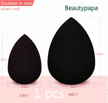 Load image into Gallery viewer, BeautyPaPa Black Makeup Applicator Super Soft Sponge Powder Blender Smooth Foundation Contour Blending Puff
