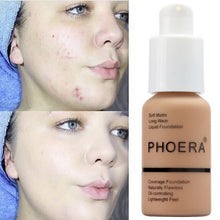 Load image into Gallery viewer, PHOERA Soft Matte Long Wear Foundation Liquid Face Makeup Coverage Foundation Naturally Concealer Oil-controling Lightfeel Cream
