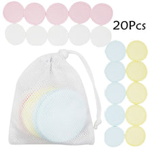 Load image into Gallery viewer, 20pcs Reusable Make Up Remover Pads Washable Bamboo Cotton Cloth Puff With Laundry Bag Wipes Face/Eye/Lip Clean Facial LD
